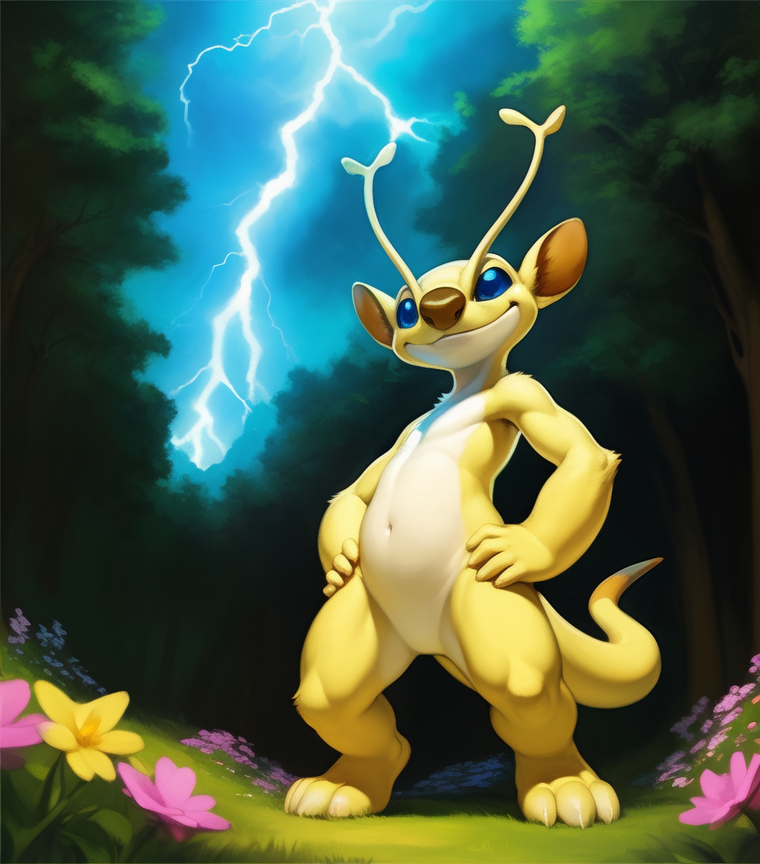 00208-2073276623-_lora_SparkyExpLilStitN2_1_ SparkyExpLilStitN2, light yellow fur, blue eyes, blue sclera, bifurcated antennas, tail, brown tail.png